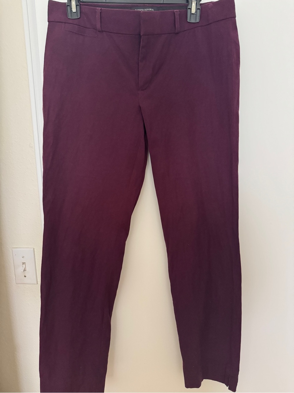 Banana Republic Factory Sloan Fit Ankle Length Pants in Deep Burgundy/Wine Color